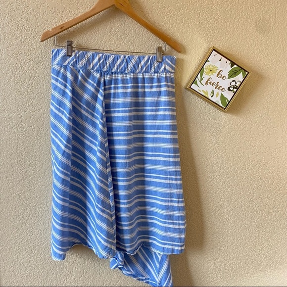 Fresh produce blue and white asymmetrical skirt - Picture 4 of 4